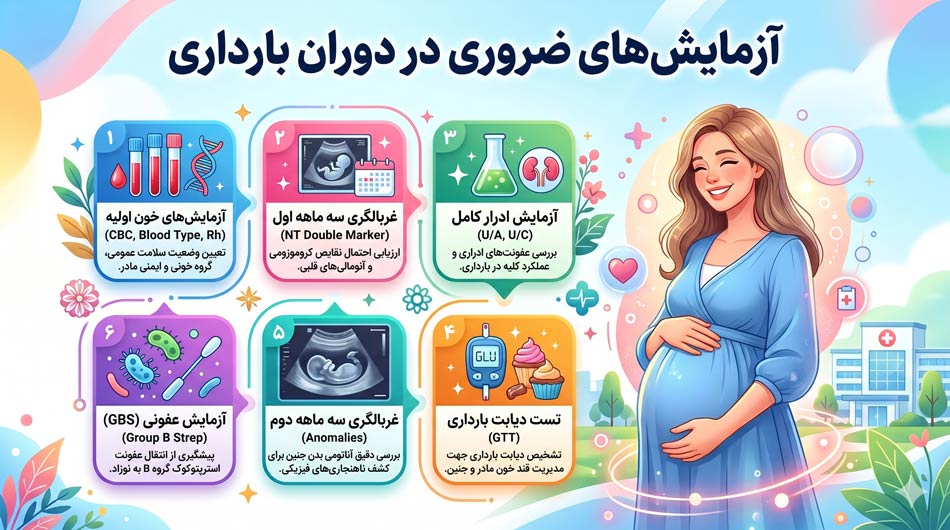 آزمایشهای ضروری دوران بارداری